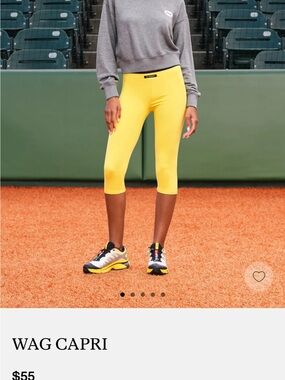 NWT Dairy Boy WAG Capri Cropped Leggings in Yellow